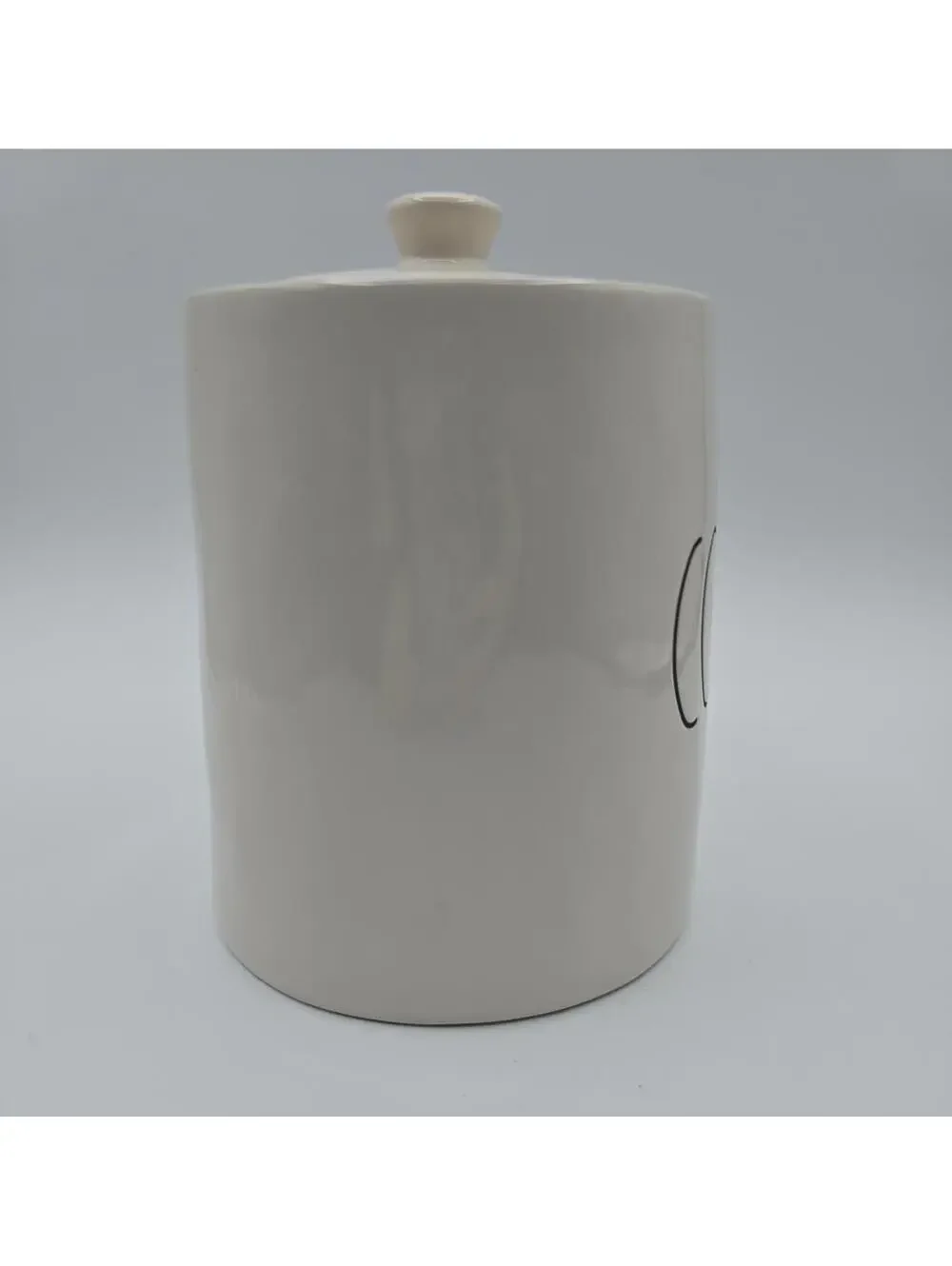 Rae Dunn White and Black COFFEE Canister w Lid Artisan Magenta Farmhouse Jar